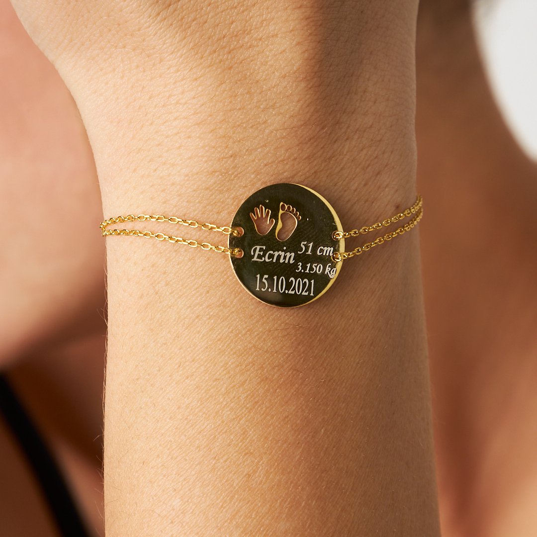 Newborn Baby Hand Foot Ankle Bracelet - 925 SILVER