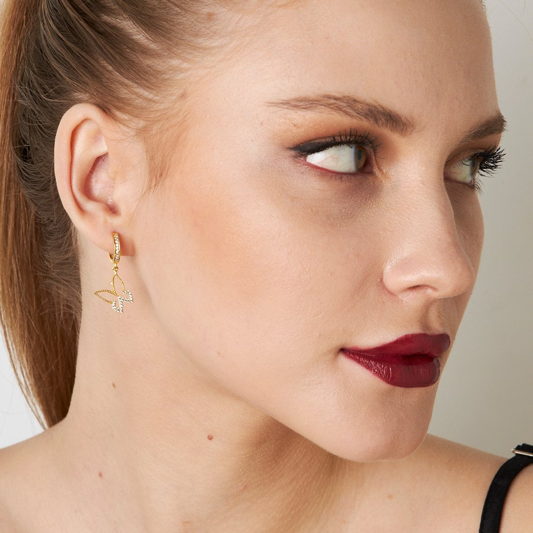 Minimal Butterfly Earrings - 925 Silver