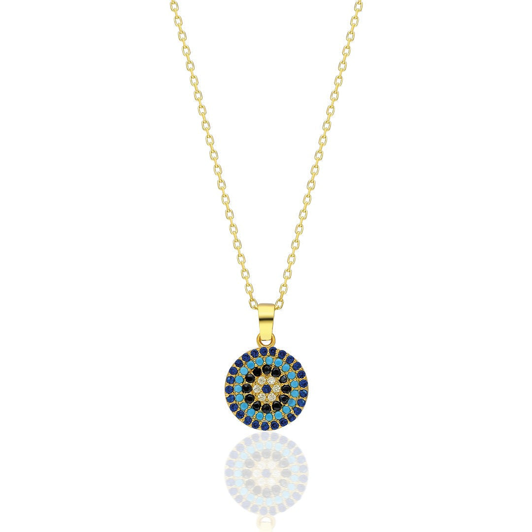 Evil Eye Pearl Necklace - 925 Silver