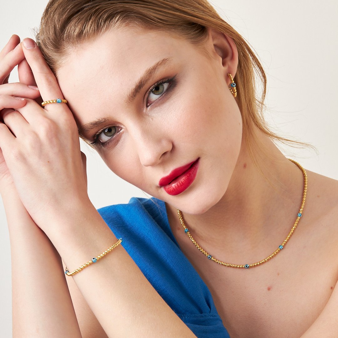 BLAUE DORIKA SET | 925 SILBER