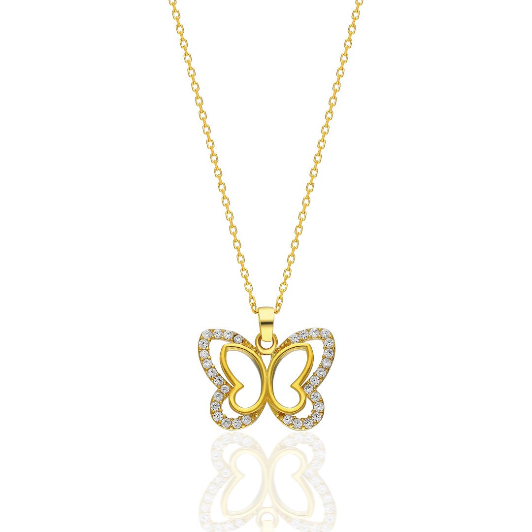 Spring Butterfly Necklace - 925 SILVER