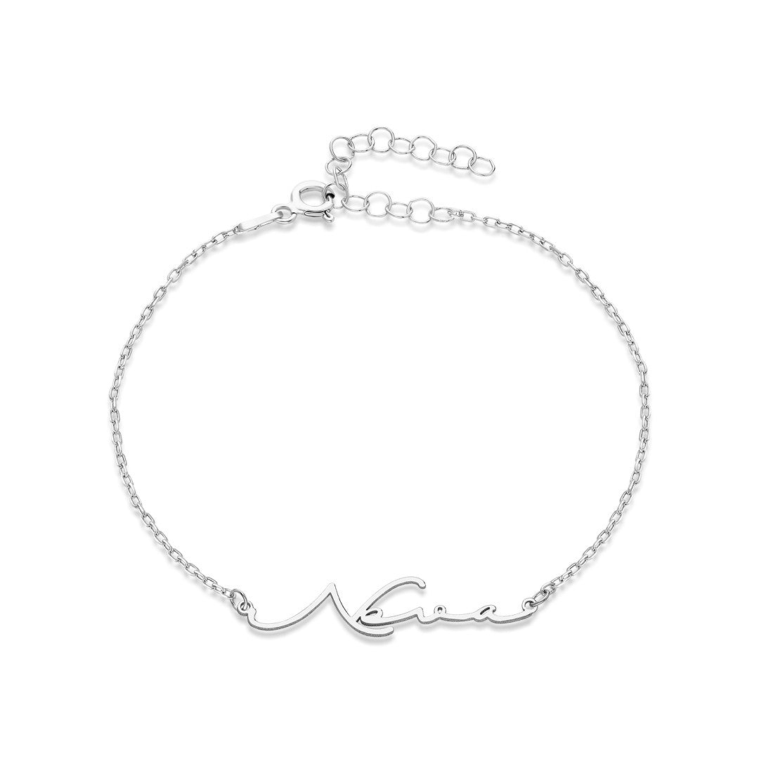 Signed Modern Name Bracelet - 925 SILVER