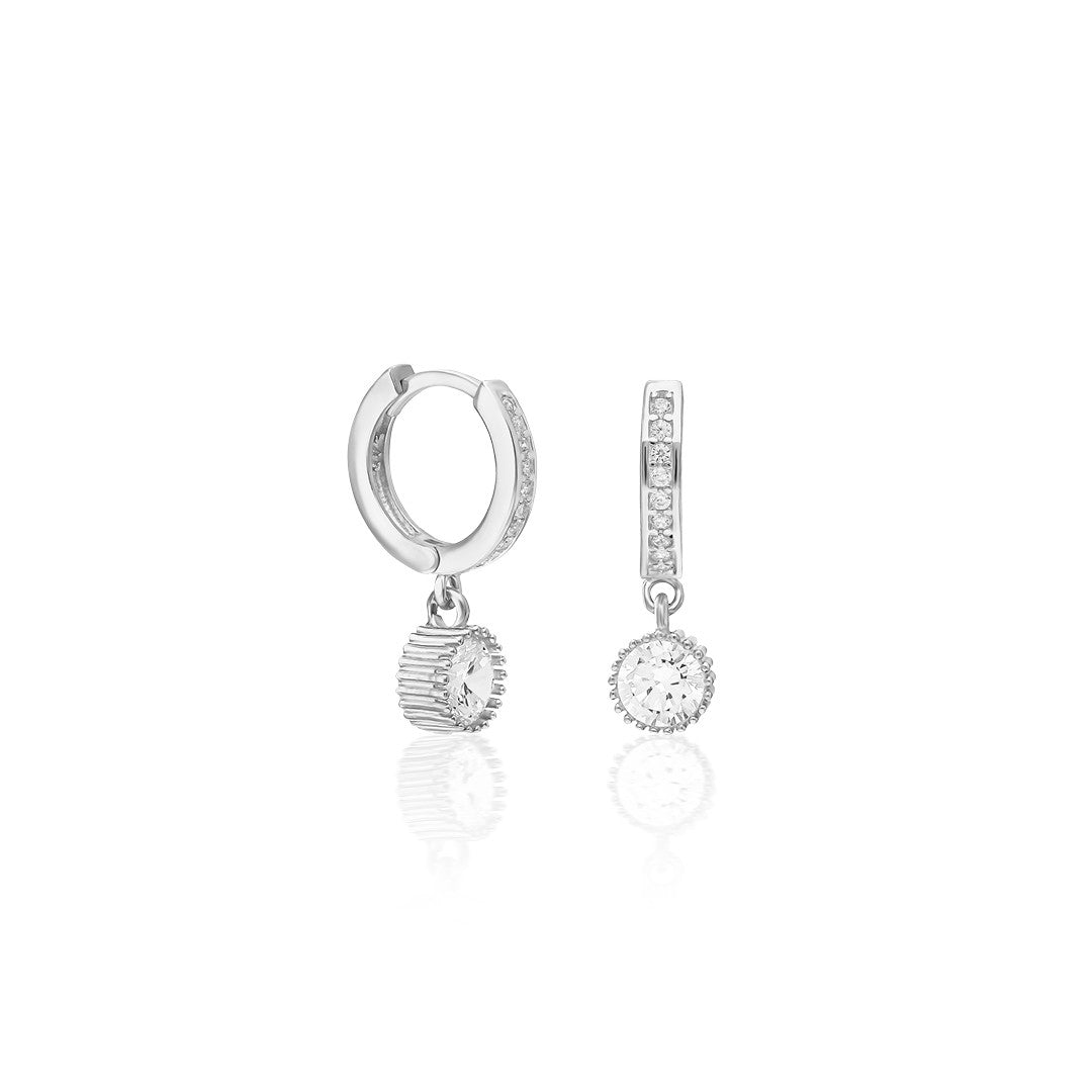 Minimal Solitaire Earring - 925 SILVER