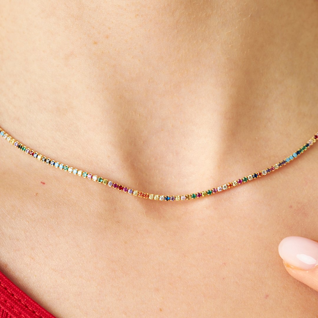 BUNTE ZIRKONA SET | 925 SILBER