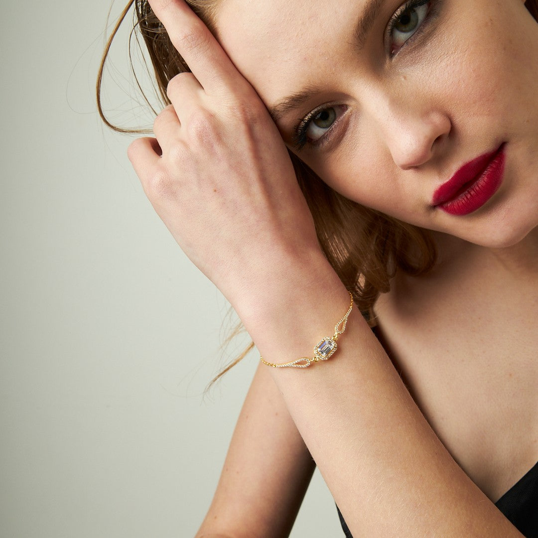 Baguette Stone Bracelet - 925 SILVER