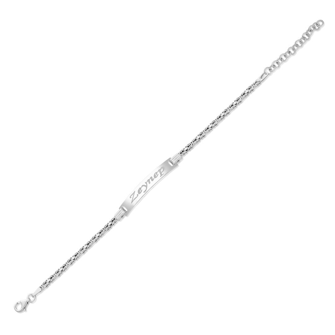 King Chain Name Bracelet - 925 SILVER