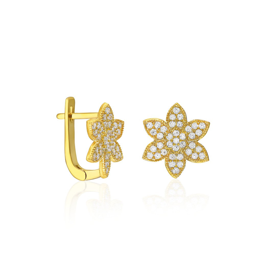 Flower Earrings - 925 Silver