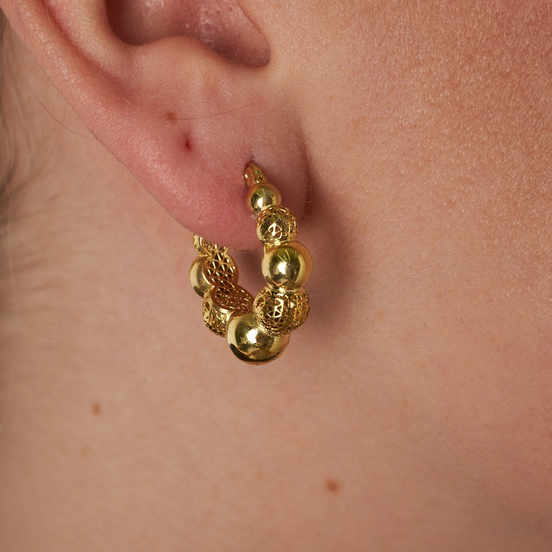 Italian Design Stoneless Earrings - 925 SILVER