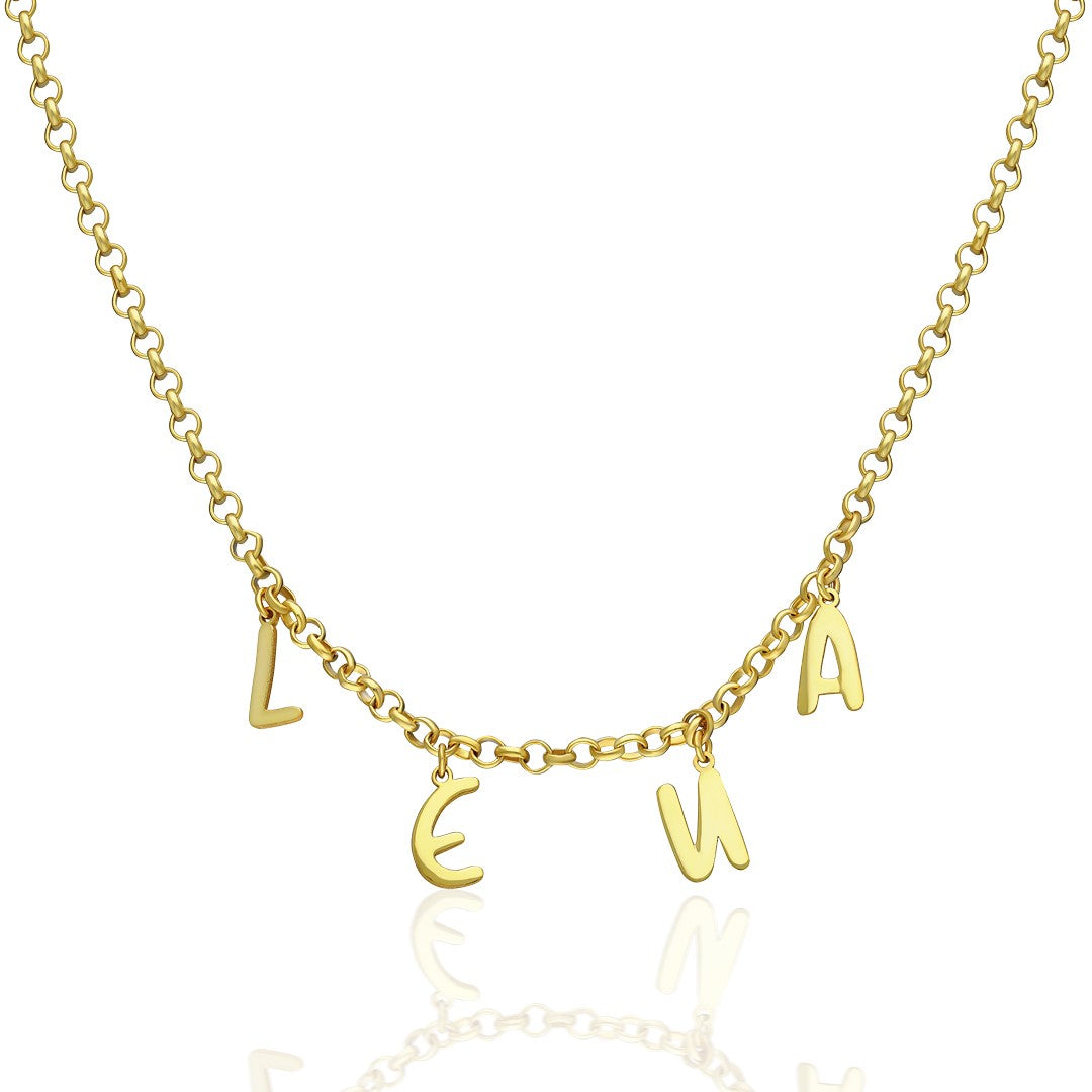 4 Letter Name Necklace - 925 Silver