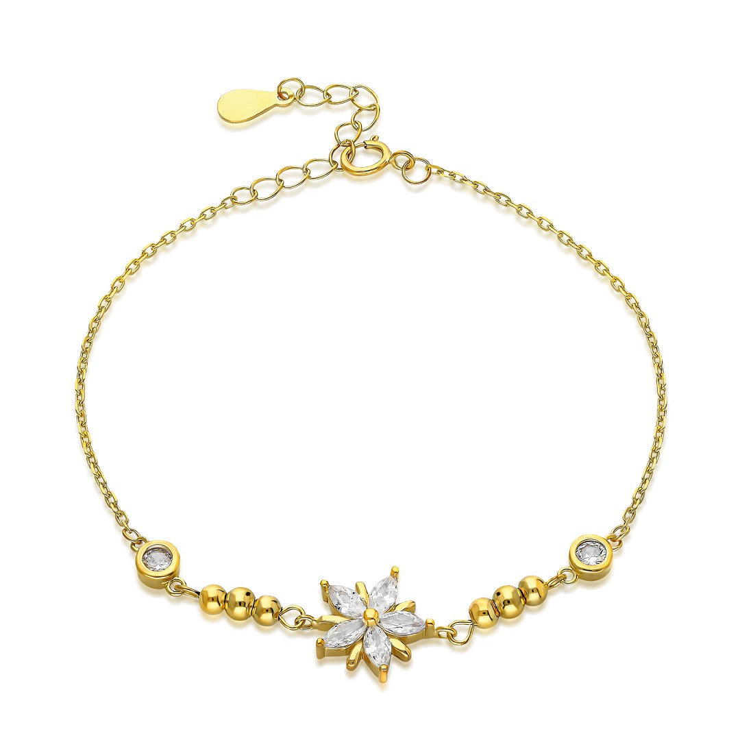 Lotus Flower Bracelet - 925 Silver