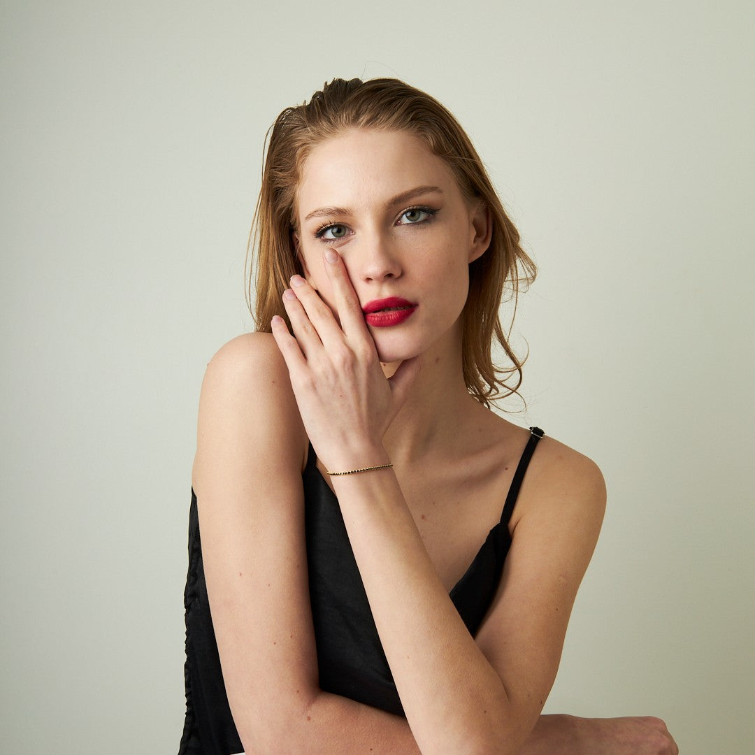 Black Stone Waterways Bracelet - 925 SILVER