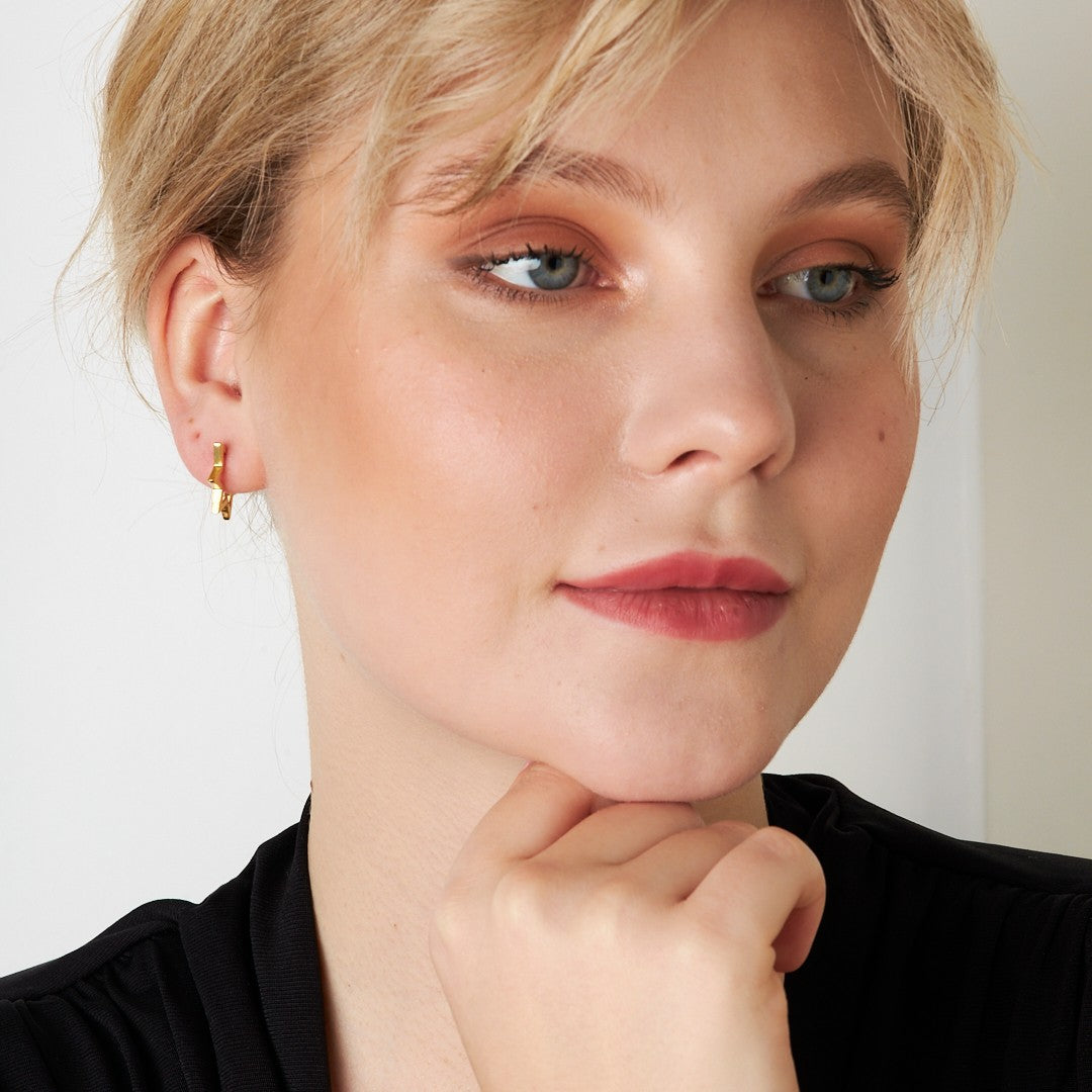 Stoneless Star Earrings - 925 SILVER