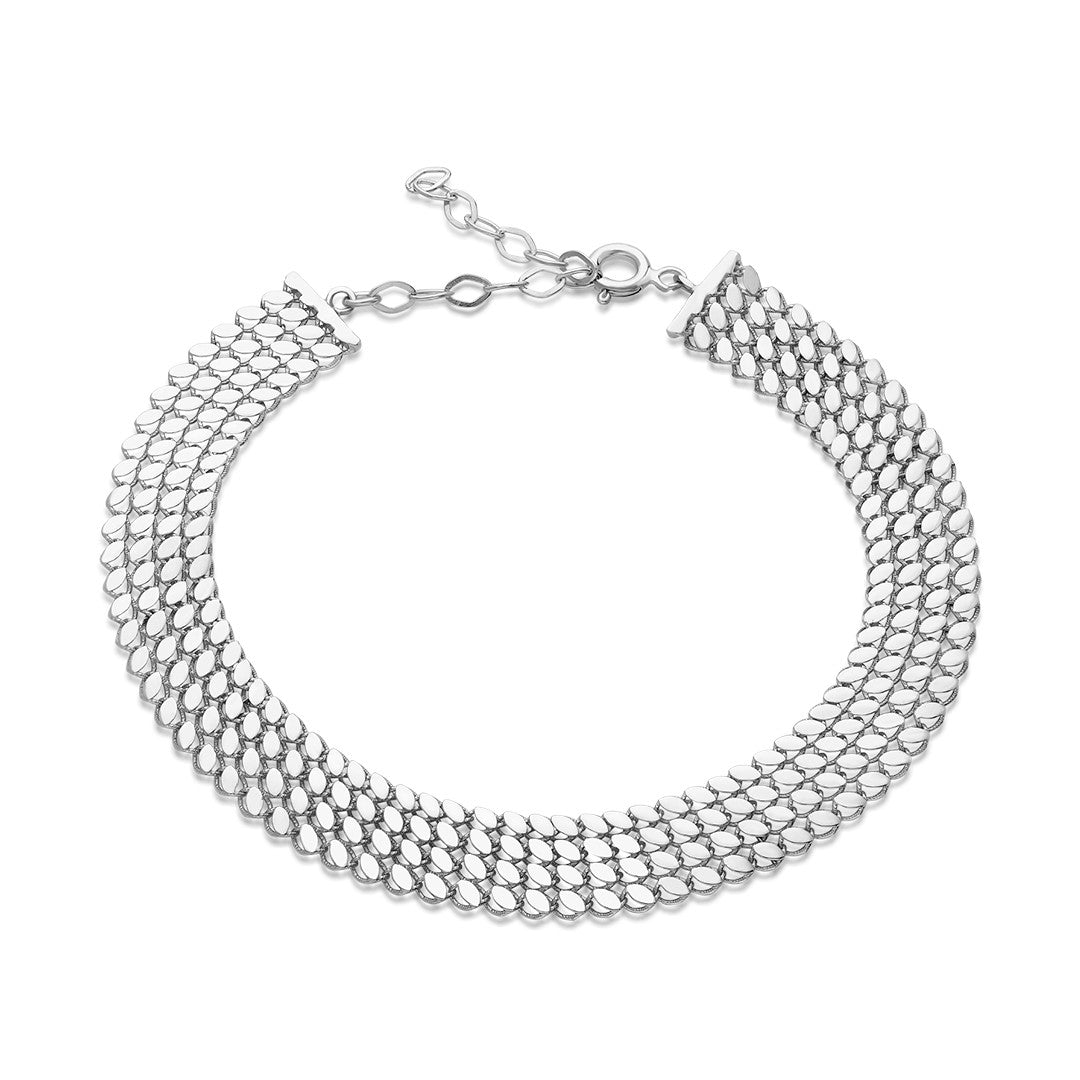 4 REIHIGE GERSTEN ARMBAND | 925 SILBER