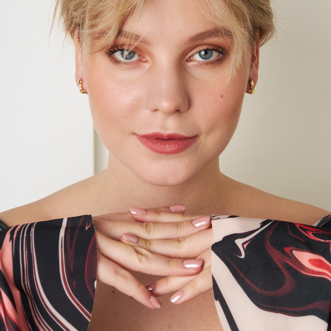 Triple Heart Row Earrings - 925 SILVER