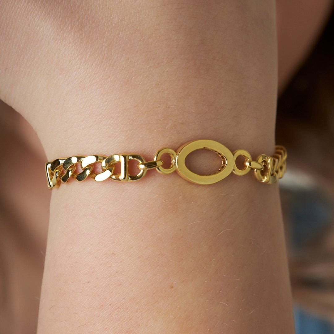 Round Gourmet Chain Bracelet - 925 SILVER