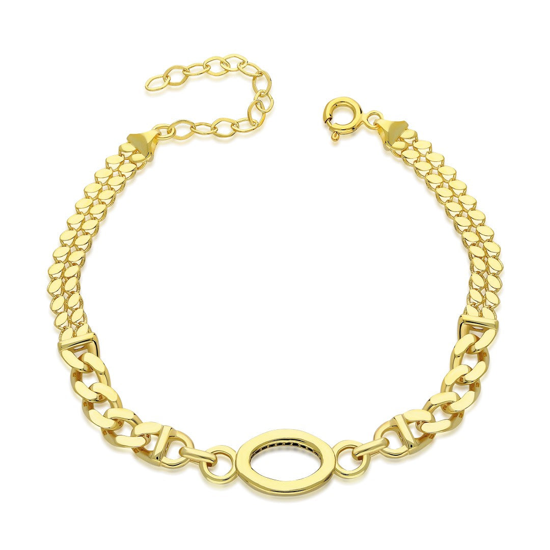Round Gourmet Chain Bracelet - 925 SILVER