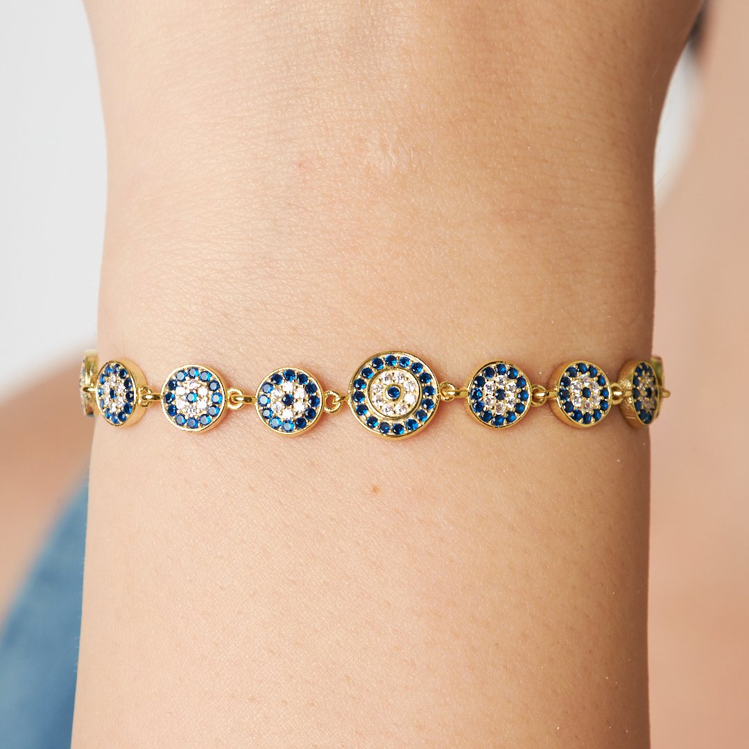 Full Evil Eye Bracelet - 925 SILVER