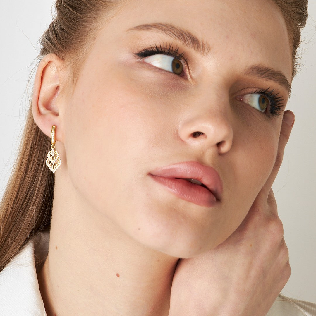 Stone Fantasy Earrings - 925 SILVER