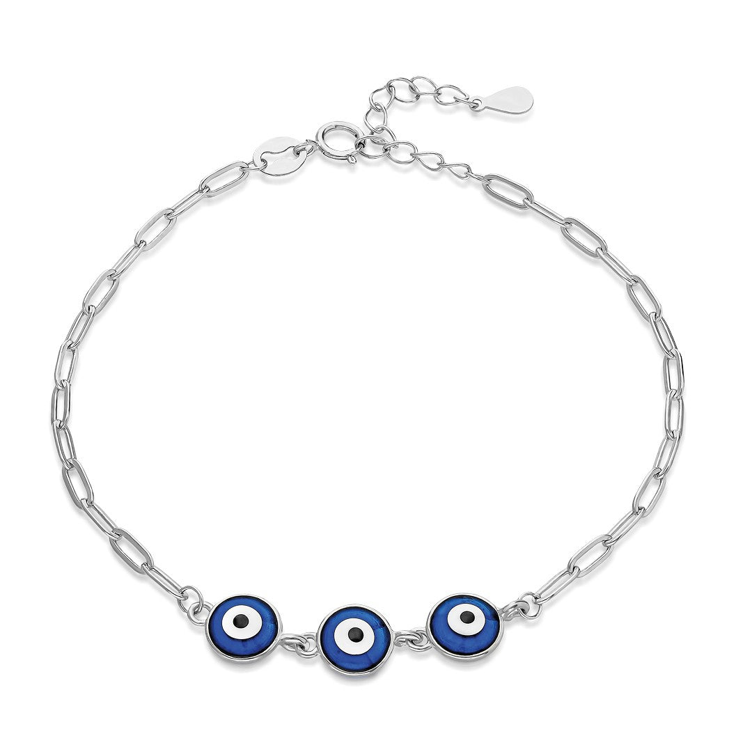 Triple Evil Eye Bracelet - 925 SILVER