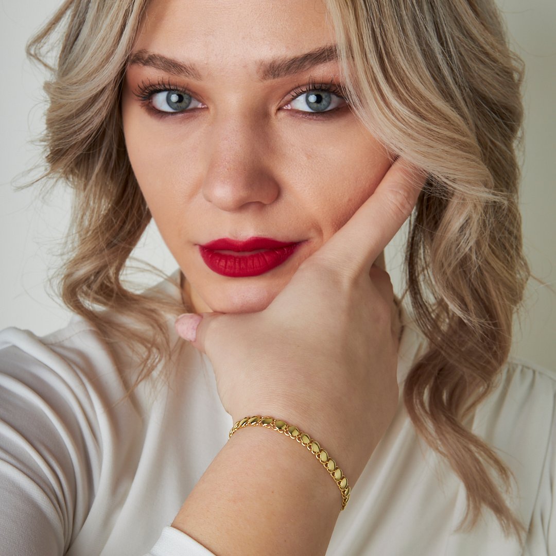 Sequin Chain Bracelet - 925 SILVER