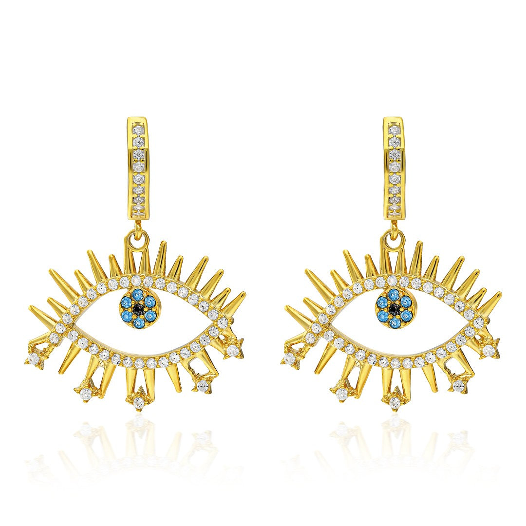 Eye Effect Model Earrings - 925 SILVER