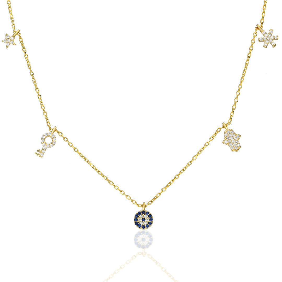 Charm Evil Eye Necklace - 925 SILVER