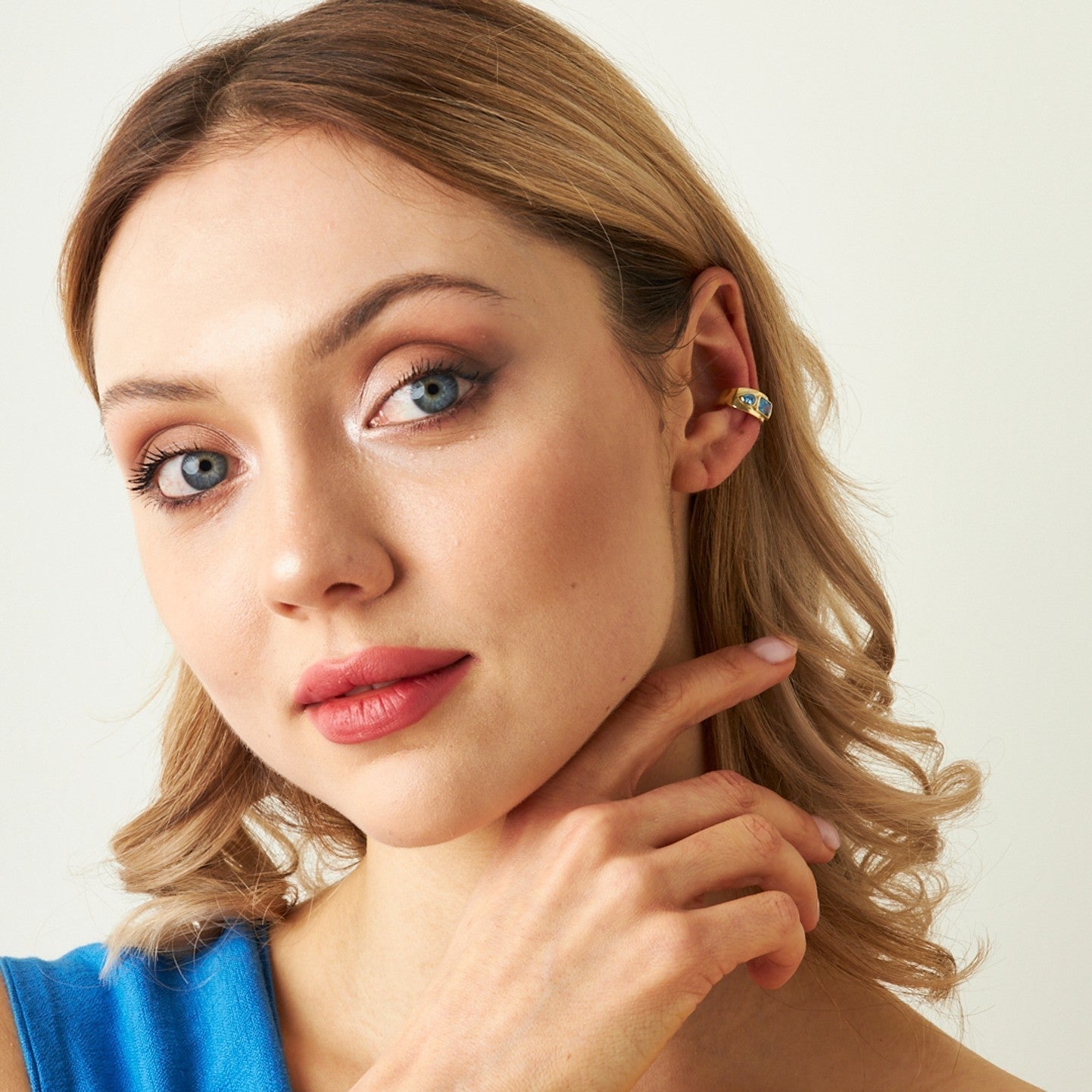 Cartilage Earrings with Colorful Stones - 925 Silver