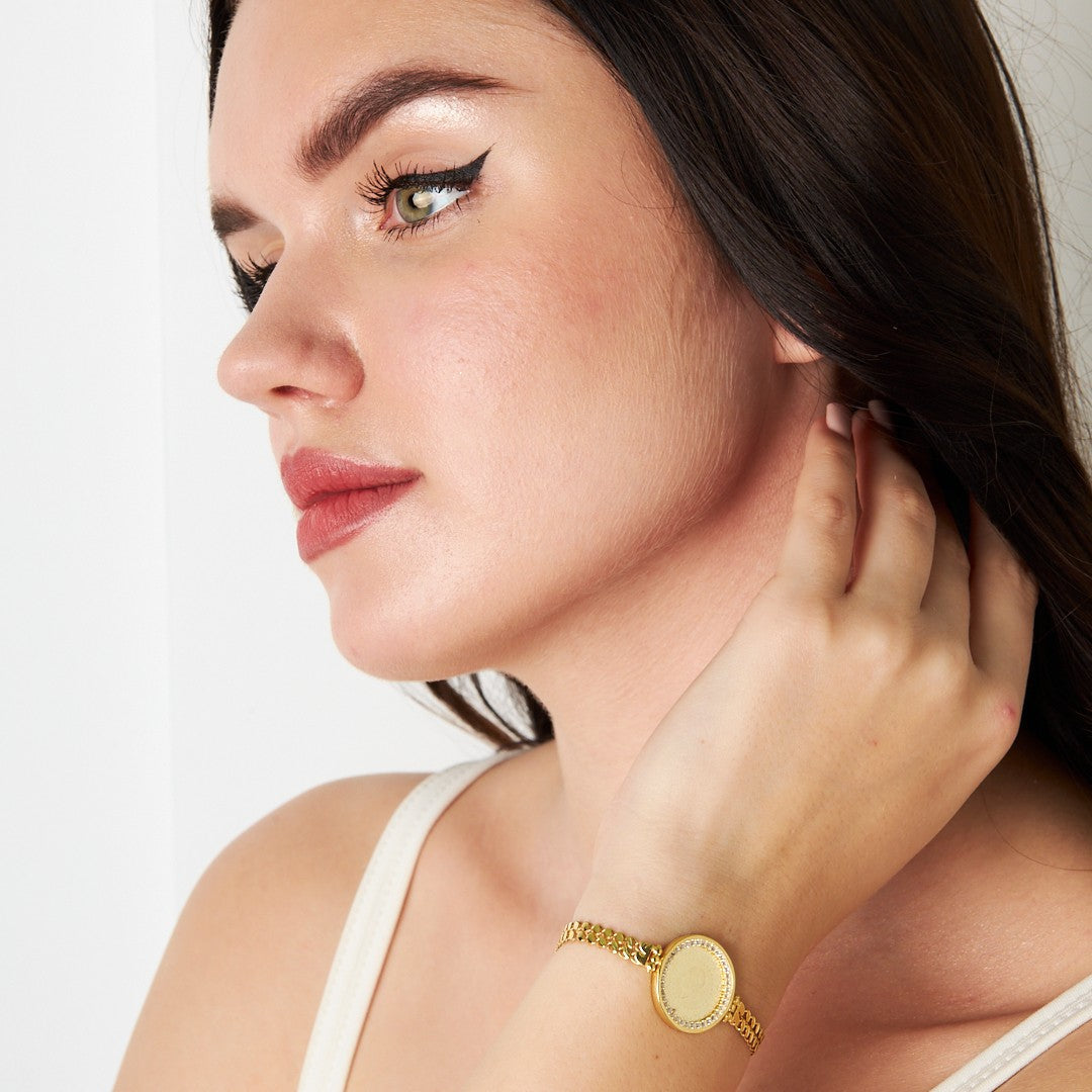 Double Sequin Quarter Bracelet - 925 SILVER