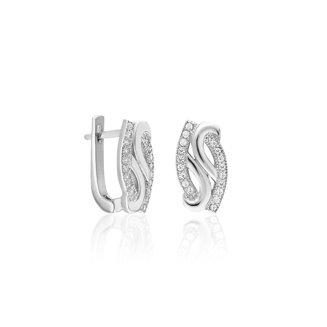 Favorite Side Stone Earrings - 925 SILVER