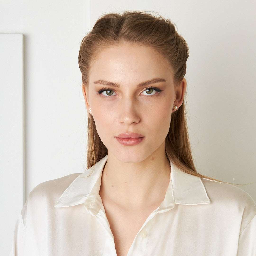 Heart Pearl Earrings - 925 Silver