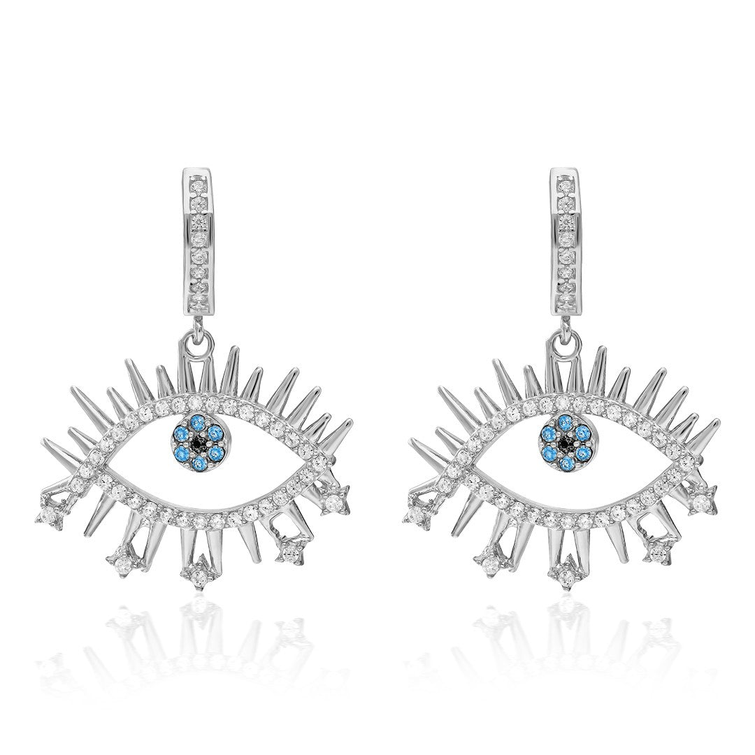 Eye Effect Model Earrings - 925 SILVER