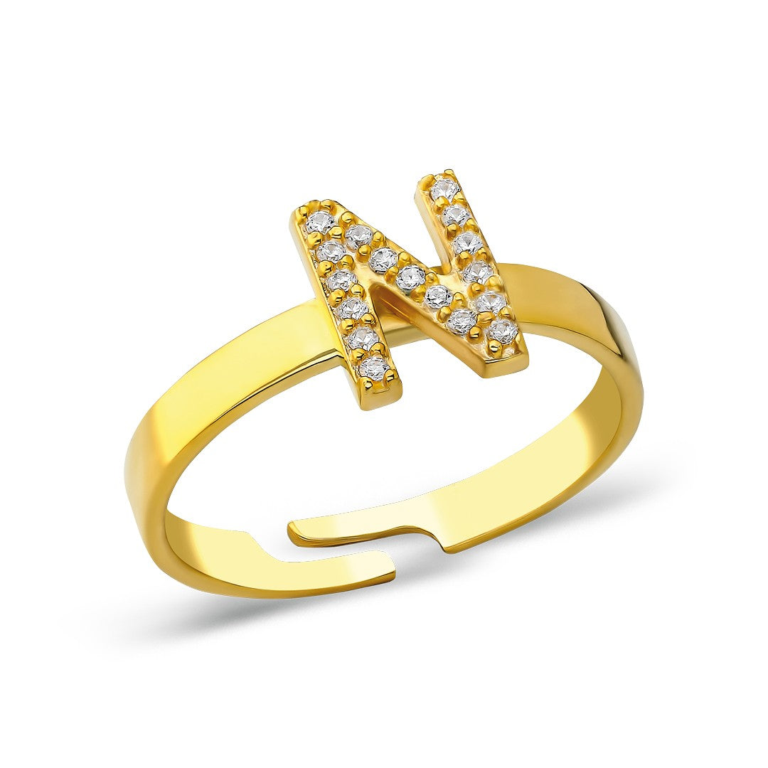 BUCHSTABEN RING | 925 SILBER