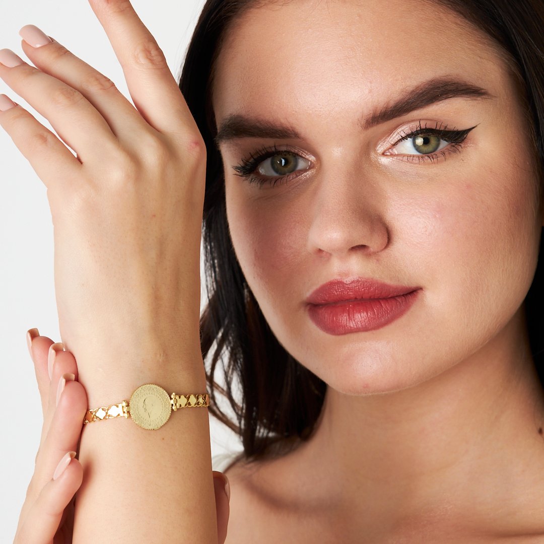 Quarter Bracelet with Chain - 925 SILVER