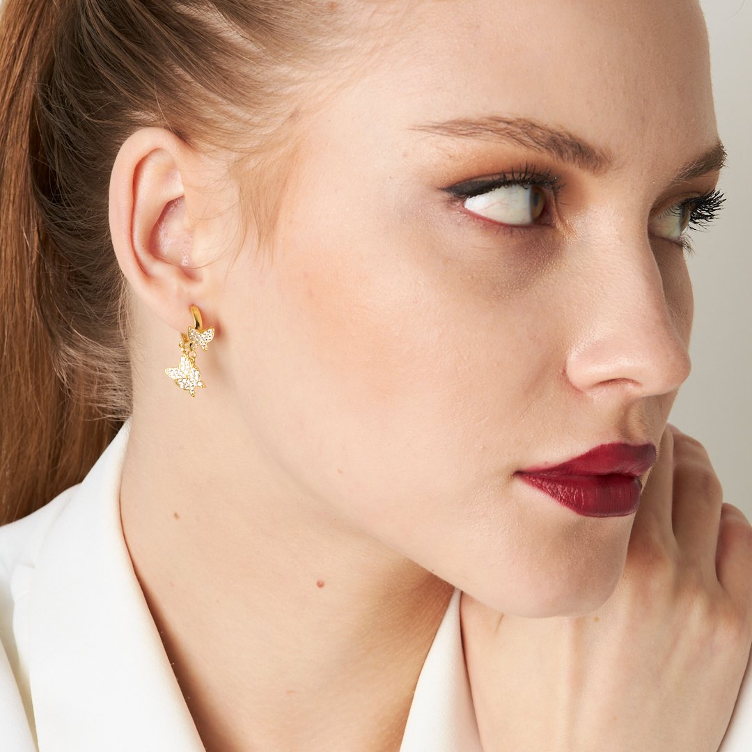 Multi Butterfly Earrings - 925 SILVER