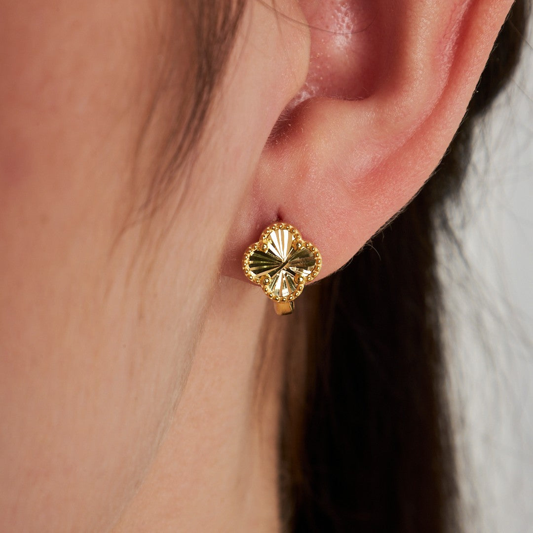 Shiny Clover Earrings - 925 SILVER