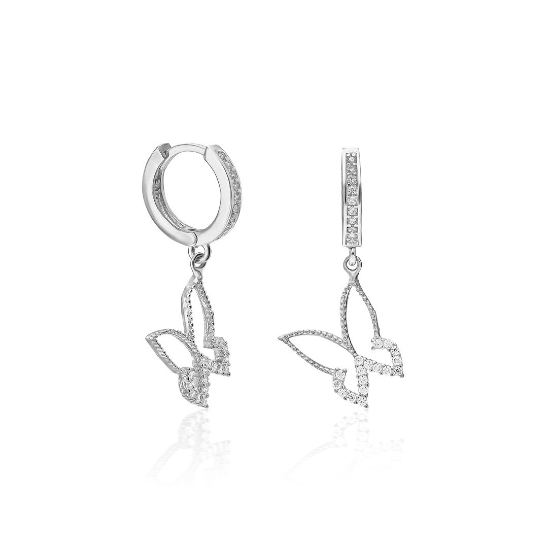 Minimal Butterfly Earrings - 925 Silver
