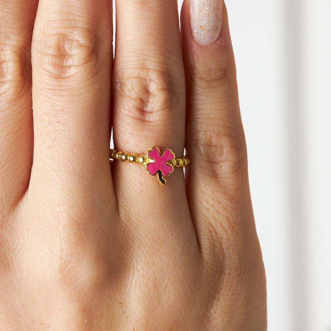 Red Clover Ring - 925 SILVER