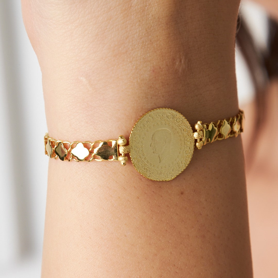 Quarter Bracelet with Chain - 925 SILVER