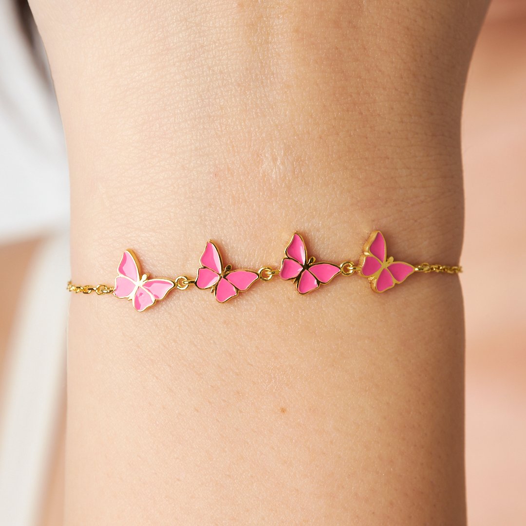 Quadruple Butterfly Bracelet - 925 SILVER
