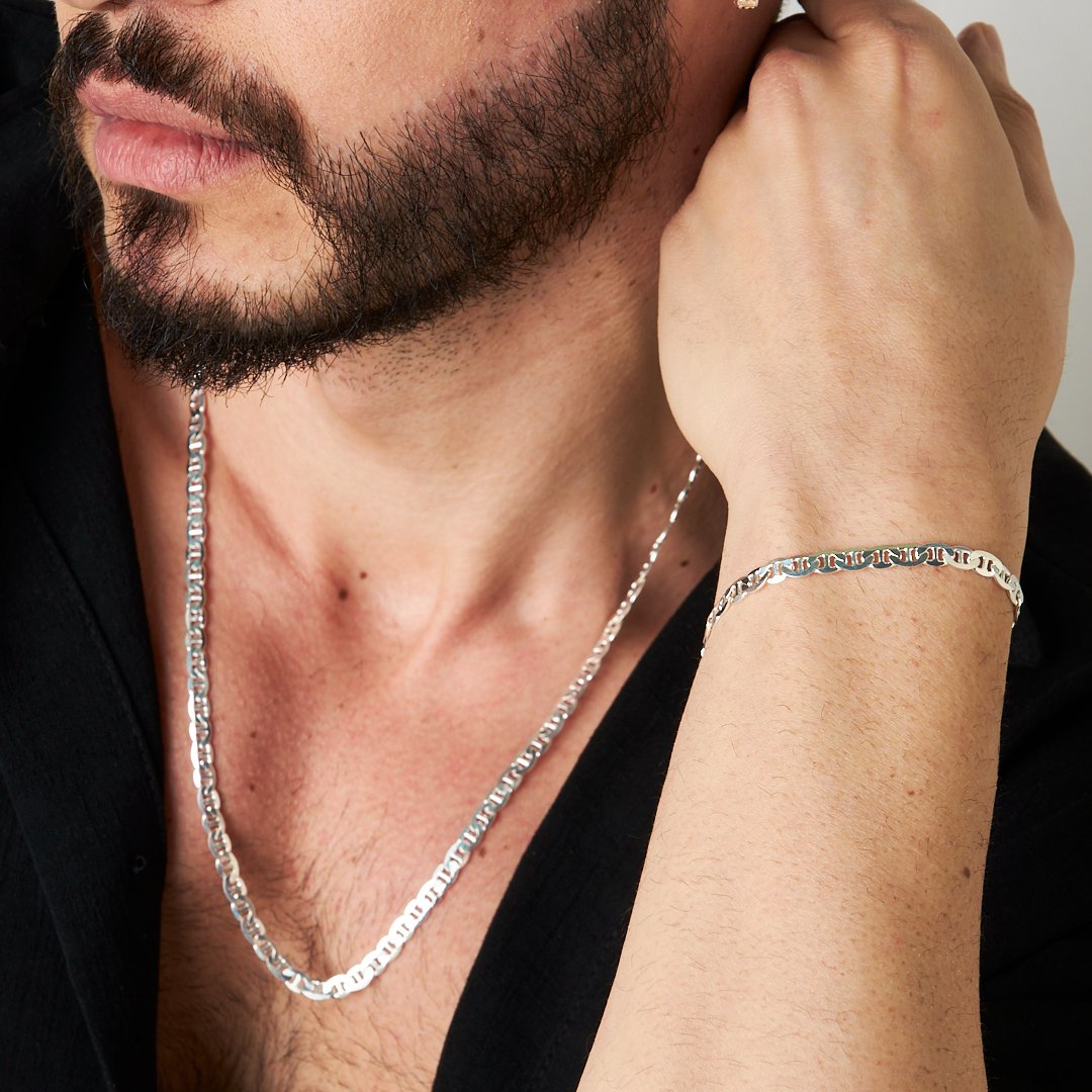 Knitted Chain Set - 925 SILVER