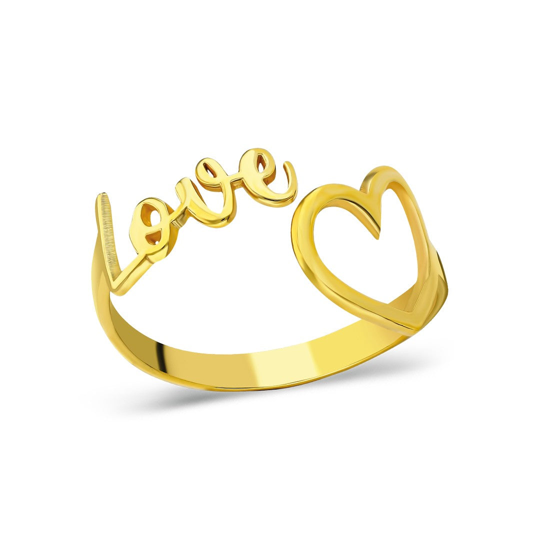 Heart Love Ring - 925 SILVER