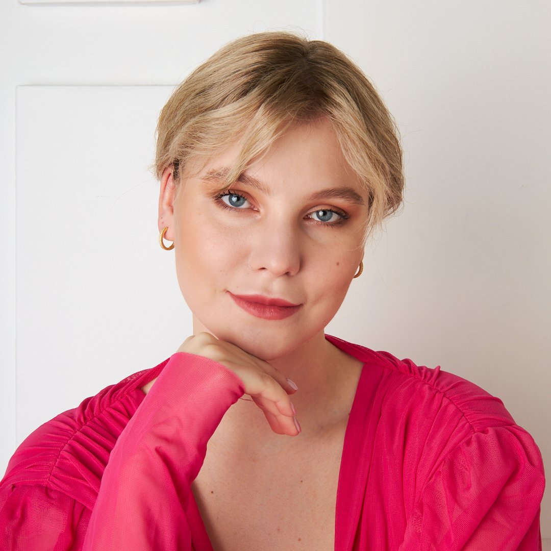 Stone Round Earrings - 925 SILVER