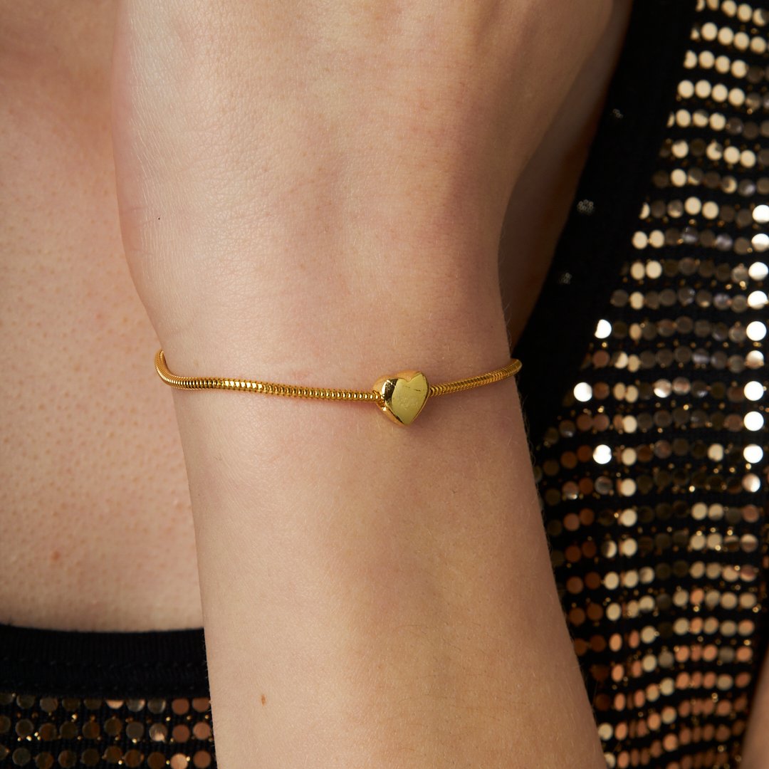 Tondo Heart Chain Bracelet - 925 SILVER