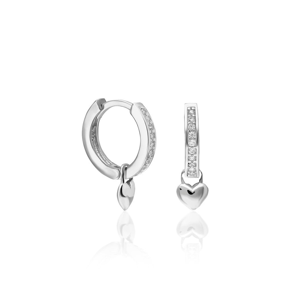 Heart Symbol Earrings - 925 SILVER