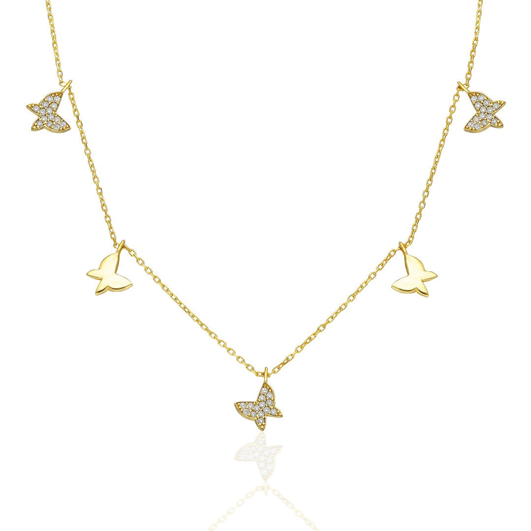 Sequential Butterfly Necklace - 925 SILVER