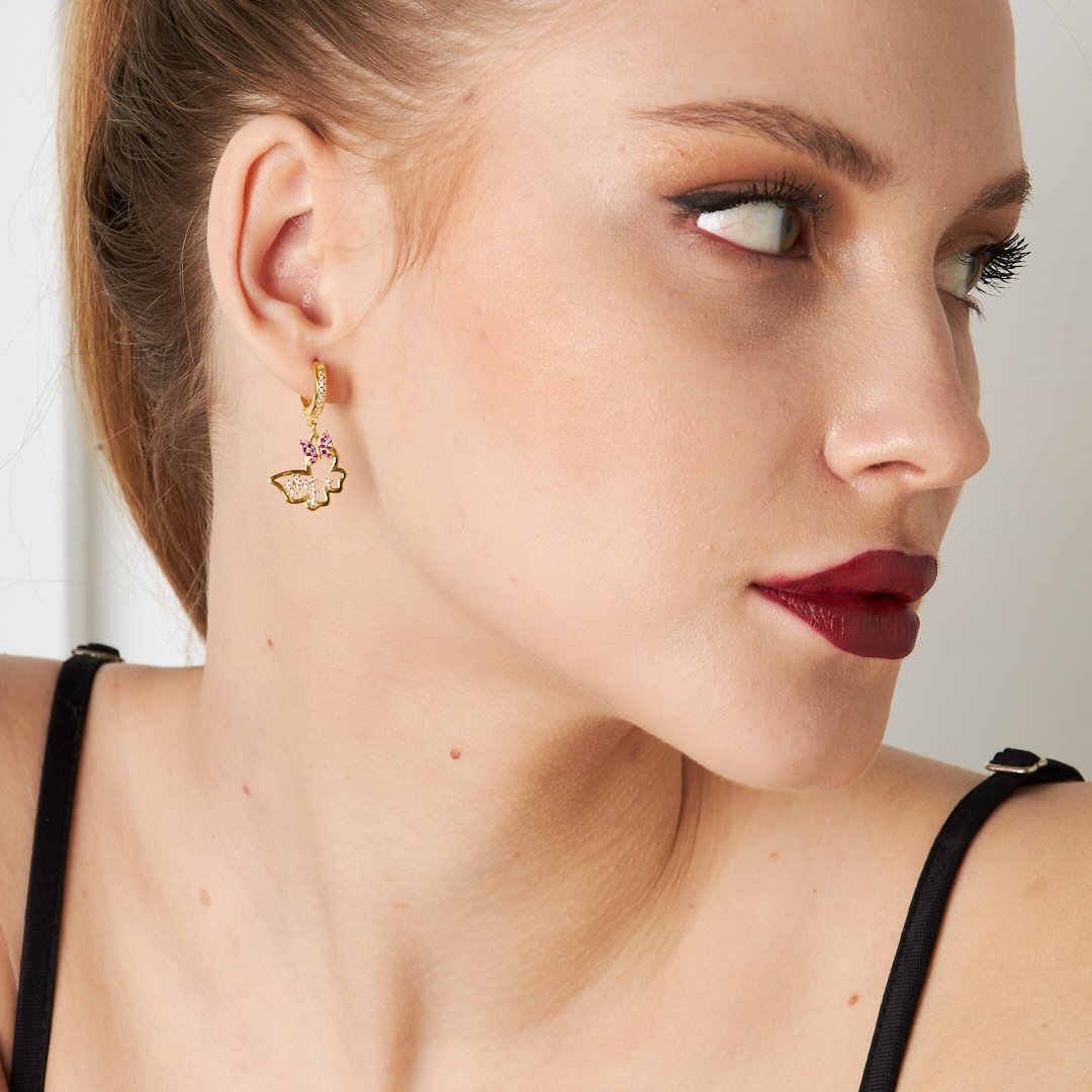 STYLISCH BUTTERFLY OHRRING | 925 SILBER