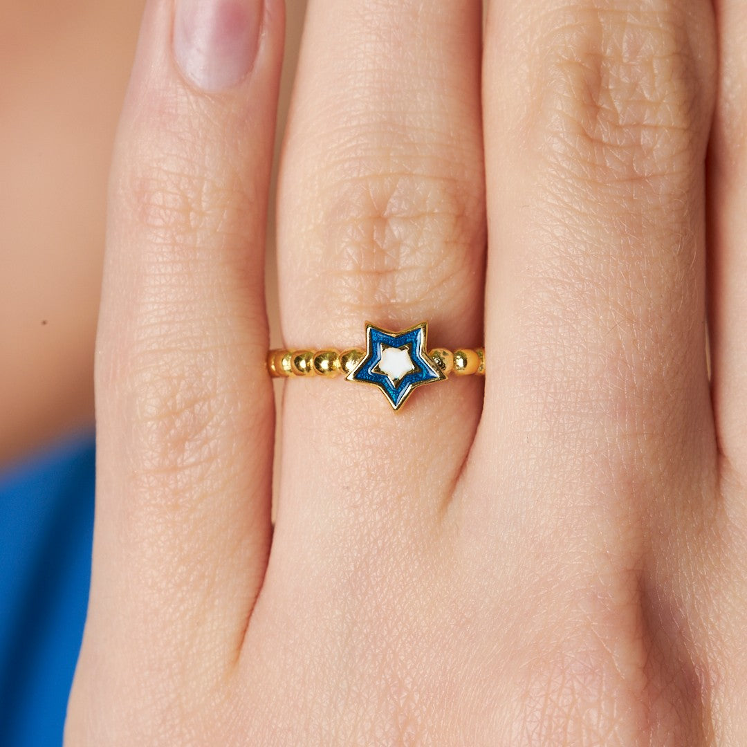 Star Detailed Ring - 925 SILVER