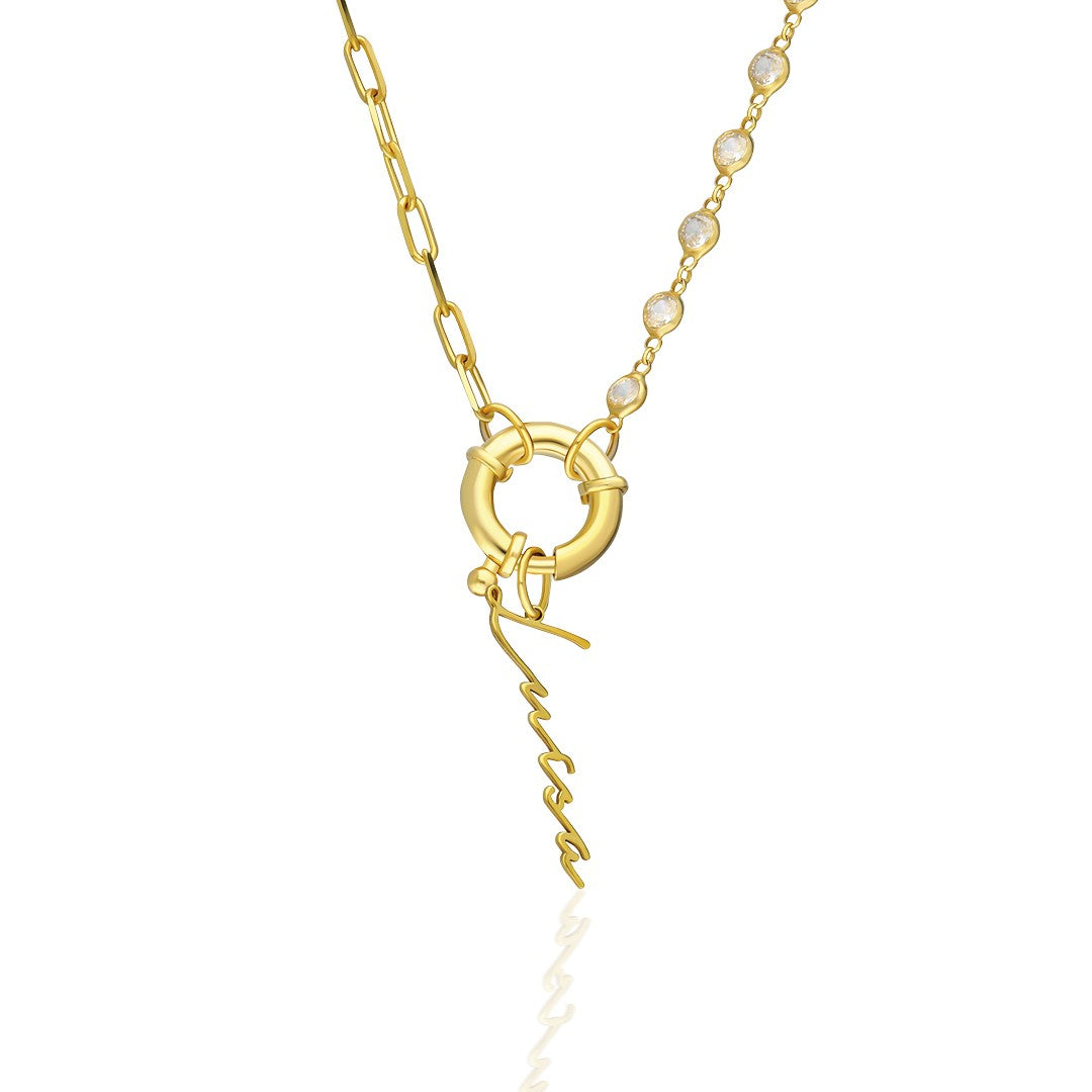 Modern Signature Lock Necklace - 925 SILVER