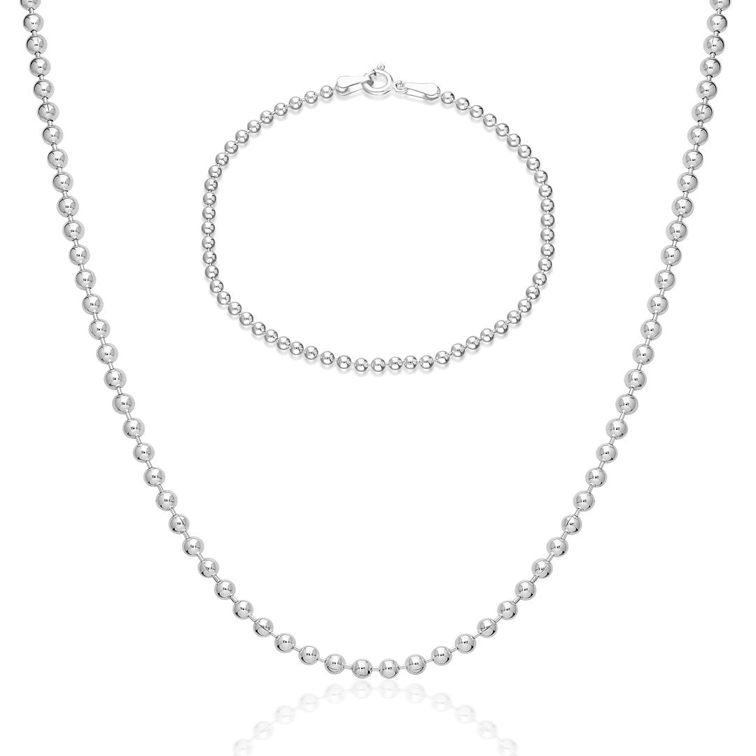 Ball Chain Set - 925 SILVER