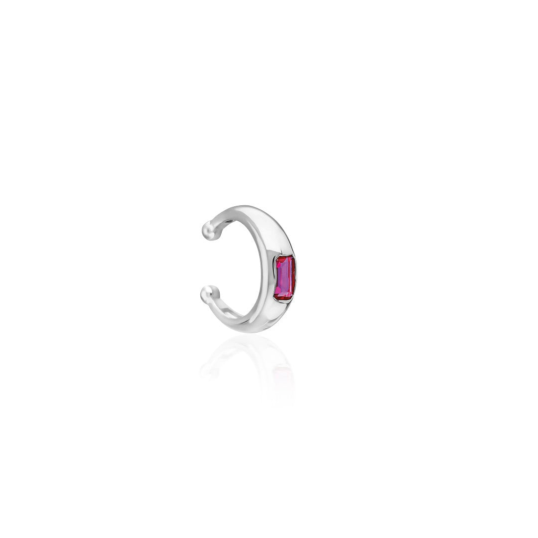 Cartilage Earrings with Colorful Stones - 925 Silver